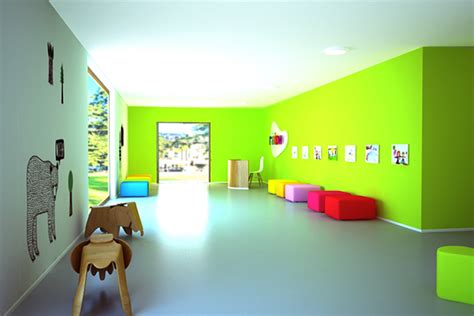 Rainbow Kindergarten Interior Design Behance