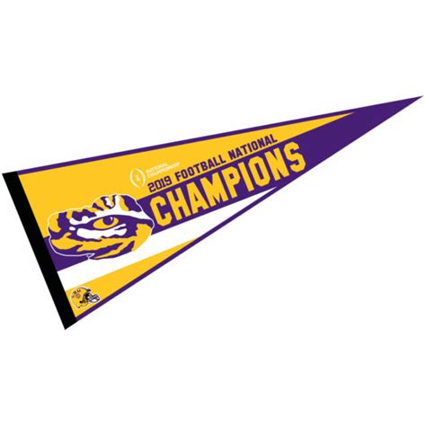 Lsu Tigers College Football Playoff Champions Pennant Banner Ebay