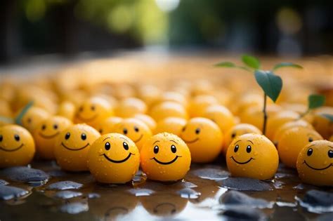 Premium Ai Image Expressing Joy Vibrant Smileys And Emojis