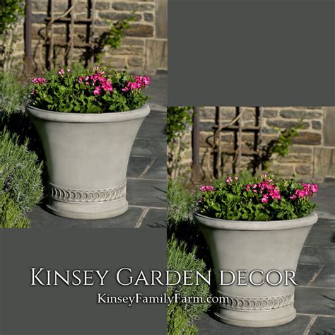 Vallier Planter Cast Stone Outdoor Pot Kinsey Garden Decor