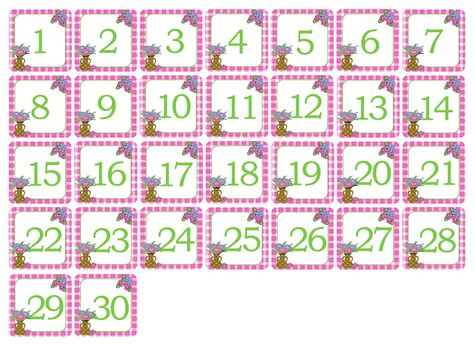 Printable Spring Calendar Numbers Printable Jd