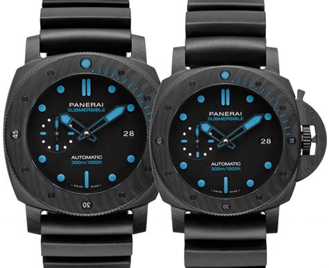 Panerai Submersible Carbotech 42mm And 47mm Replica Watches Panerai