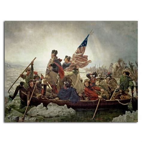 Trademark Art Washington Crossing Delaware River In 1776 By Emanuel