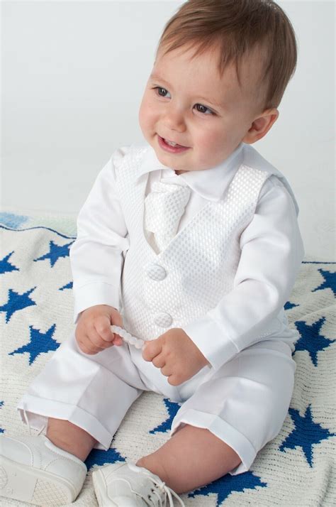 Baby Boys 4 Piece Christening Outfit Christening Suit Blue White