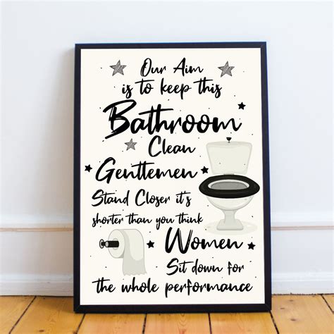 Funny Bathroom Rules Printable