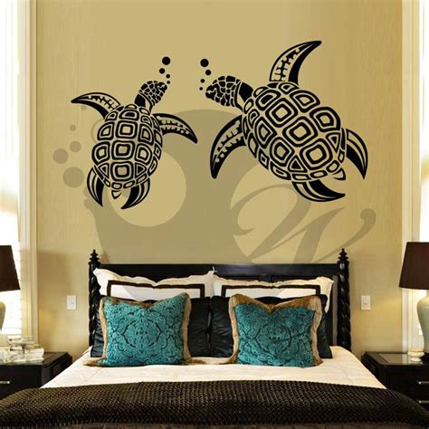 With This Turtle Couple Wall Sticker Decal You Can Decorate Your Walls