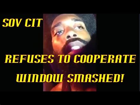 Sovereign Citizen Idiot Refuses To Id Has Window Broken Arrested