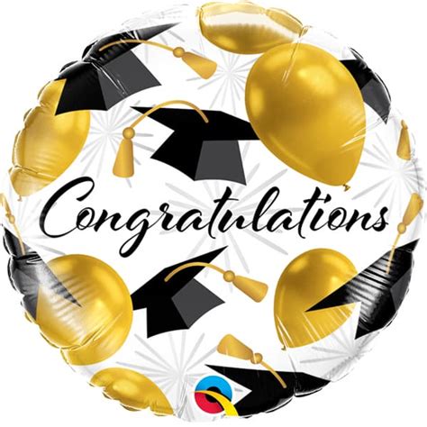 18 Congratulations Grad Gold Balloons Foil Balloons Go International Uk