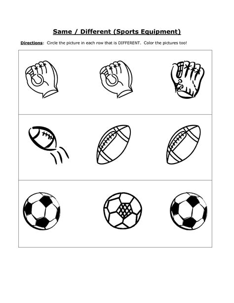Same And Different Worksheets For Kids Activity Shelter