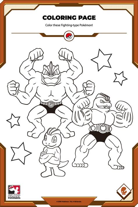 Color These Fighting Type Pokémon Pokemon Coloring Pages Pokemon