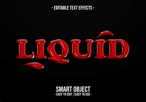 Liquid Text Style Effect Premium Psd
