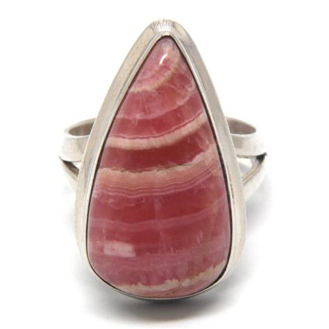 Rhodochrosite Sterling Silver Ring Size The Fossil Cartel Sterling Silver Rings Bands