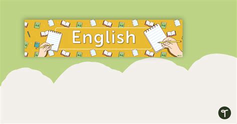 Englishliteracy Display Banner Teaching Resource Teach Starter
