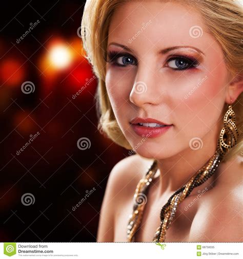 Attractive Woman In Evening Wear Stock Image - Image of ...