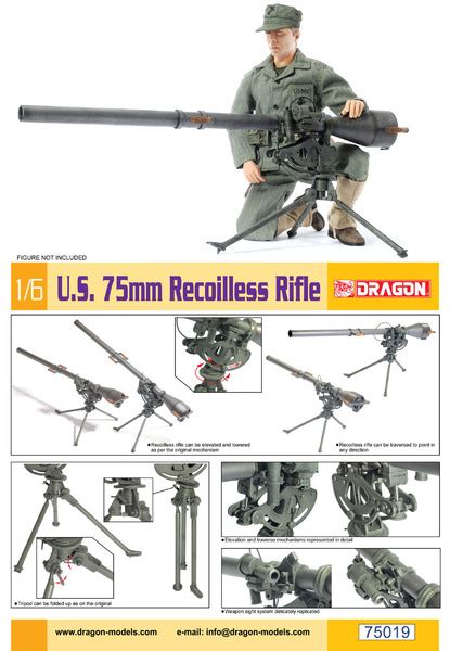 Us 75mm Recoilless Dragon 75019
