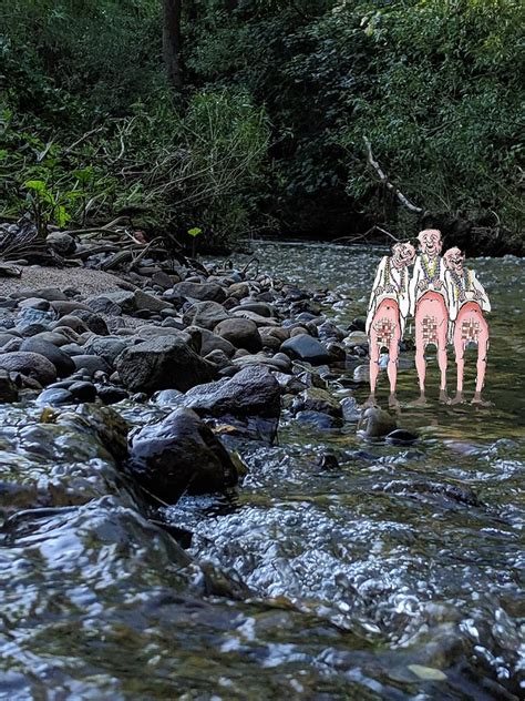 3 Bares Bathing Digital Art By Roger Swezey Fine Art America