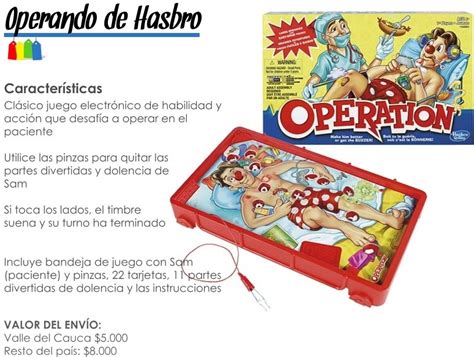 Este juego es muy divertido, y hasta los adultos disfrutarán de él. Juego Operando Hasbro Game Operation B2176 Ingles - $ 105 ...