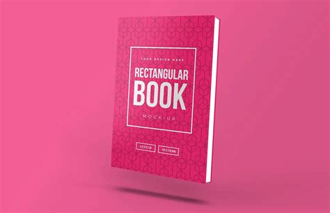 Mockup Showcasing Floating Hardcover Rectangular Book Free Resource Boy