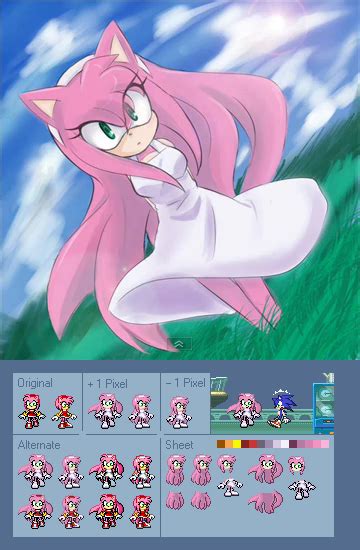 Amy Rose Long Hair By Jebo14 On Deviantart Amy Rose Shadow And Amy