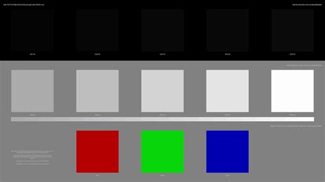 Real Uhd Hdr 10 Combination Test Pattern Luminance Levels And Primary