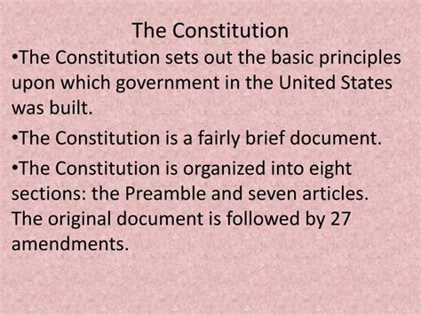 Ppt The Constitution Powerpoint Presentation Free Download Id3101547