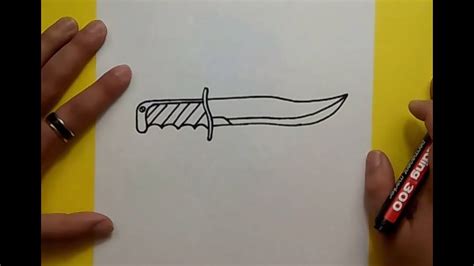 Como Dibujar Un Cuchillo Paso A Paso How To Draw A Knife Youtube