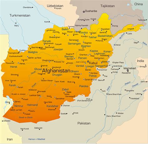 Political Map Of Afghanistan Ezilon Maps