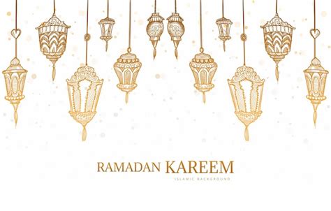 Cartão De Saudação Ramadan Kareem Desenho De Fundo Vetor Grátis