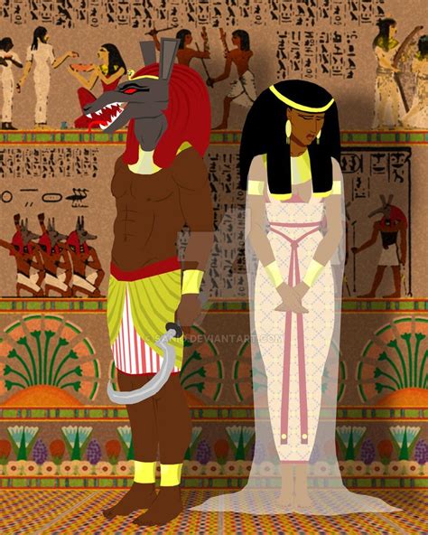 Set And Nephthys Egyptian Art Egyptian Gods Ancient Egyptian Gods