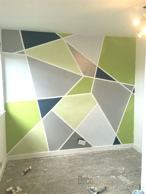 Wall Design With Geometric Shapes And Colorful Colors Wall Design