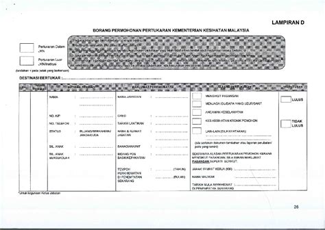 Pengurusan kesihatan & kawalan penyakit. MOshims: Borang Pertukaran Kkm Lampiran A