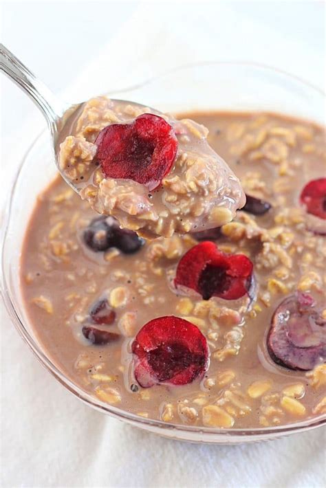 Chocolate Cherry Overnight Oats Now Cook This