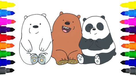 How To Draw We Bare Bears For Kids Youtube