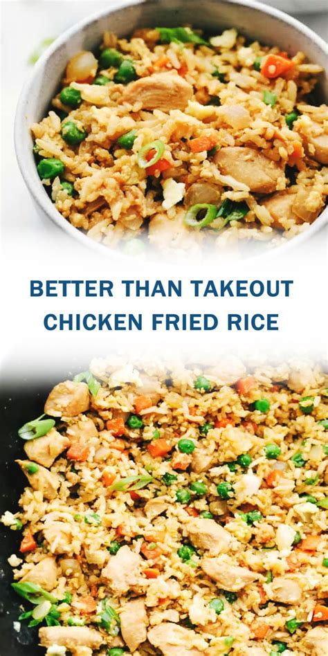 This better than takeout fried rice is ready to go in just 20 minutes! BETTER THAN TAKEOUT CHICKEN FRIED RICE - Read minegud recipes