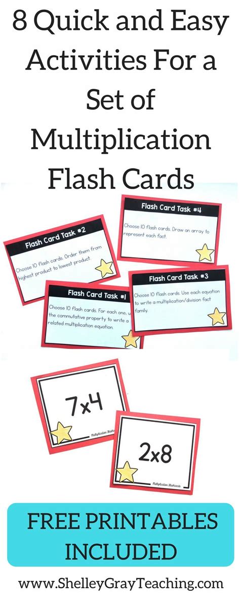 Using a stack of multiplication and division cards, have your child match up the cards that create math families such as: 8 Ways To Use Multiplication Flashcards In Your Classroom ...