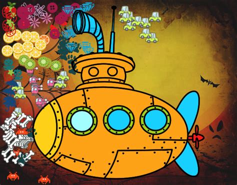 Desenho De Submarino Cl Ssico Pintado E Colorido Por Usu Rio N O