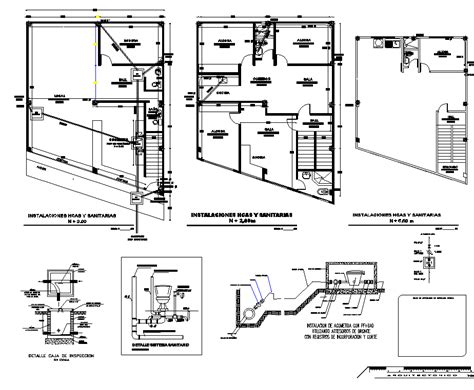 Home Drainage Plan Autocad Drawings Cadbull