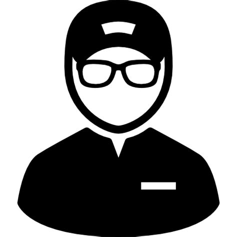 Technician With Glasses Free Icon