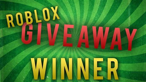 20 Robux Giveaway Winner Youtube