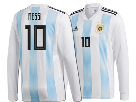 Argentina Lionel Messi 10 World Cup 2018 Long Sleeve Home Jersey