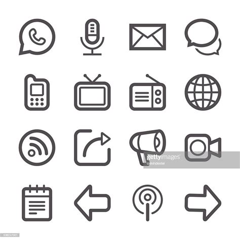 Communication Icons Set 1 Stroke Series High Res Vector Graphic Getty