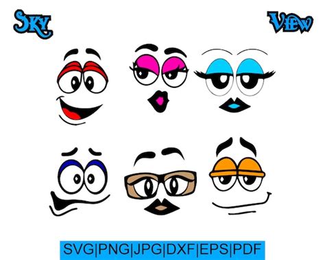 M & M Faces svg digital download or for cricut silhouette | Etsy