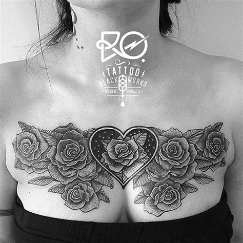 43 Chest Tattoos For Girls Heart