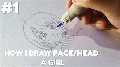 How I Draw Basic Anime Character Female Headface Tutorial Part 01