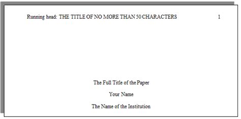 Owl 6th edition apa the sixth edition. Cover Page For Apa Paper - 101+ Cover Letter Samples