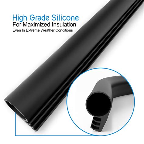 Tmh Pure Silicone Kerf Weatherstrip For Doors Bulbring Shape Black