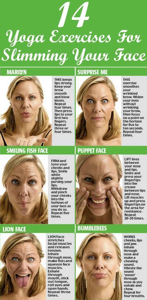 12 Yoga Exercises For Slimming Your Face Face Yoga Facial Yoga Face