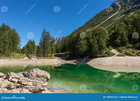Lago Del Predil Tarvisio Friuli Italy Stock Photo Image Of Alpine