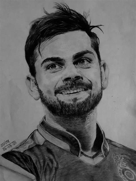 Virat Kohli Rcb Rcb Cricket Pencil Sketch Sketch Pencil Drawing