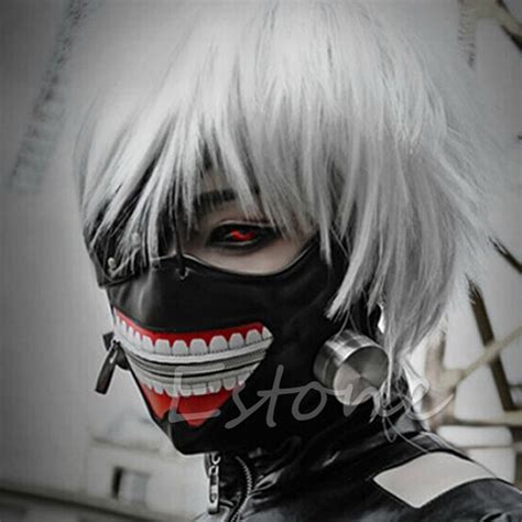 Couturebridal 2 pack tokyo ghoul kaneki anime halloween face props, novelty reusable cosplay cool props accessories for boys girls black, 11.2x4.8inches. Hot sale Cosplay Masks Tokyo Ghoul Kaneki Ken Adjustable ...